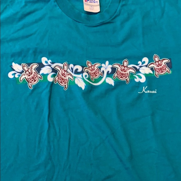 ~Pro Layer~ Vintage Kauai Turquoise T-Shirt - Picture 2 of 3